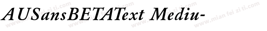 AUSansBETAText Mediu字体转换